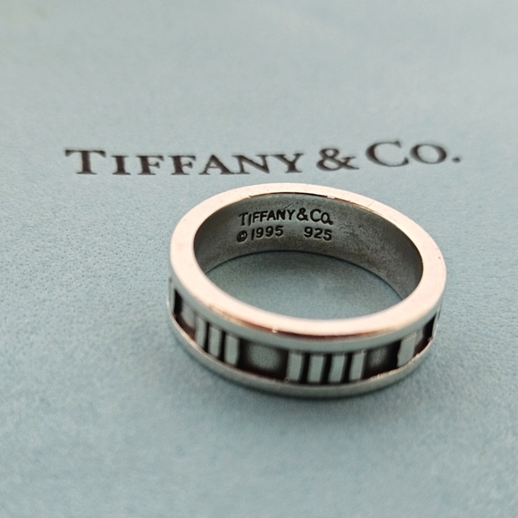 Tiffany & Co. 1995 Atlas Ring In Sterling Silver Size 7 - Picture 3 of 9